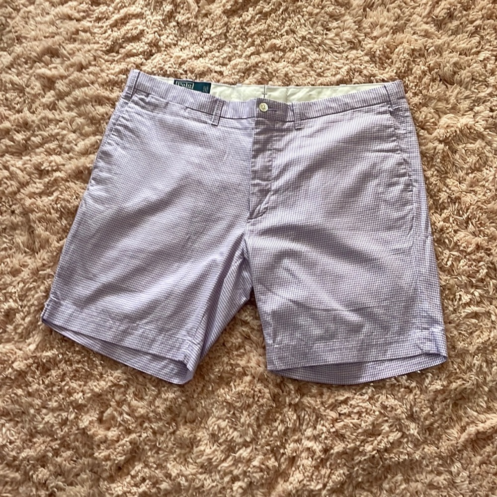 Polo Ralph Lauren Slim GI Fit Purple Check Shorts